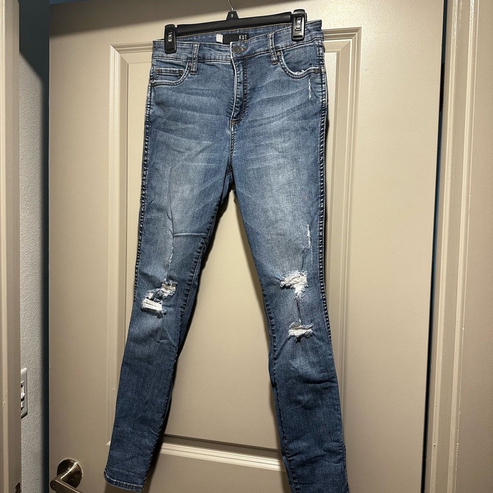Kut from the Kloth Ripped Blue Skinny Jeans